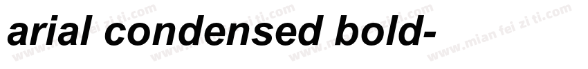 arial condensed bold字体转换